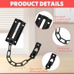 2 Pack Door Chain Lock,Door Locks for Kids Safety Sturdy Premium Thickened Chain Door Locks Security Door Chain Stainless Steel Chain Locks for Inside Door Child Proof Apartment Front Chain Door Guard