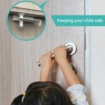 BILLROAD Child Safety Door Top Lock - Top Door Lock for Kids Safety Sturdy Metal Toddler Door Lock Adjustable Child Proof Door Top Lock for 0.8-2 inch Thick Interior Doors