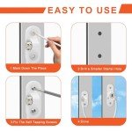 KOVOSCH Window Restrictor Locks for Kids Window Restrictors UPVC Baby Security Window Locks with Screws Keys for Baby Child Children Safety (6PK)