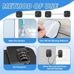2 Pcs Home Password Fridge Lock, Adults Safety Fridge Locks Children Safety Refrigerator Door Lock, Code Lock Without Drilling with Keyfor Door Drawer Fridge Freezer Windows with Strong Adhesive