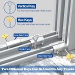 RELIANCER 8 Sets Sliding Window Locks,Aluminum Security Door Window Stoppers,Adjustable Security Window Locks for Horizontal & Vertical Windows Doors,Child Proof Slider Window Locks for Home Safety