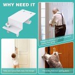 BILLROAD Child Safety Door Top Lock - Top Door Lock for Kids Safety Sturdy Metal Toddler Door Lock Adjustable Child Proof Door Top Lock for 0.8-2 inch Thick Interior Doors