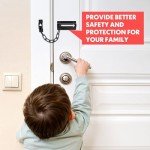 2 Pack Door Chain Lock,Door Locks for Kids Safety Sturdy Premium Thickened Chain Door Locks Security Door Chain Stainless Steel Chain Locks for Inside Door Child Proof Apartment Front Chain Door Guard