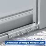 RELIANCER 8 Sets Sliding Window Locks,Aluminum Security Door Window Stoppers,Adjustable Security Window Locks for Horizontal & Vertical Windows Doors,Child Proof Slider Window Locks for Home Safety