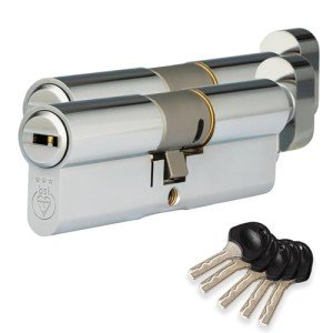 XFORT 3 Star Polished Euro Cylinder Lock