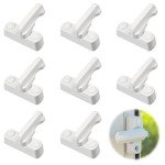 8Pcs Sash Jammer Blocker, Door Jammer Sash Window Locks for Upvc Windows, Window Lock Window Locks for Inside Doors - Door & Window Lock Anti Theft (Grey)
