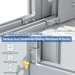 RELIANCER 8 Sets Sliding Window Locks,Aluminum Security Door Window Stoppers,Adjustable Security Window Locks for Horizontal & Vertical Windows Doors,Child Proof Slider Window Locks for Home Safety