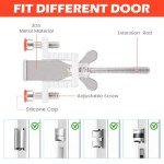 Portable Door Lock Dual Adjustable Design,Home Door Safety Lock from Inside,Thickened Durable Portable Lock for Door,Easy Carry Door Safety Lock for Home,Apartment,Hotel,Dormitory