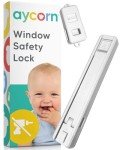 AYCORN® Baby Safety Window Lock - Baby Proofing Window Door Lock for Child, Dog, Cat & Home Security 30 Second Install (No Drilling) with 3M Adhesive