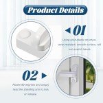 8Pcs Sash Jammer Blocker, Door Jammer Sash Window Locks for Upvc Windows, Window Lock Window Locks for Inside Doors - Door & Window Lock Anti Theft (Grey)