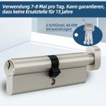 Thumb Turn Euro Cylinder Lock with 5 Keys