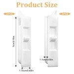 COMNICO Window Tilt Latch Replacement, 4Pcs Window Locks Latches Sliding Window Locks Snap-in White Spring Loaded Window Latch for Window Replacement Parts