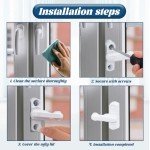 8Pcs Sash Jammer Blocker, Door Jammer Sash Window Locks for Upvc Windows, Window Lock Window Locks for Inside Doors - Door & Window Lock Anti Theft (Grey)