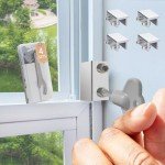 Sliding Window Locks (4 Pack), Window Locks for Up and Down Windows and Horizontal Windows,