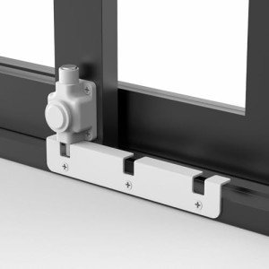 WELLOCKS Sliding Glass Door Lock Child Safety Lock for Sliding Door and Window Top or Bottom Rails for Backyards, Balconies, Apartments(White)