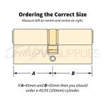 High-Security Brass Euro Cylinder Lock with 3 Keys