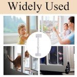 1PCS Baby Window Safety Lock, No Drilling Required for Window Protection Lock, Child Window Limit Safety Lock, Adjustable Window Limit Lock Device(White）