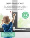AYCORN® Baby Safety Window Lock - Baby Proofing Window Door Lock for Child, Dog, Cat & Home Security 30 Second Install (No Drilling) with 3M Adhesive
