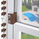 Sliding Window Locks,Window Locks for Horizontal Sliding Windows,Window Security Lock with Key,Adjustable Aluminum Easv to Install Window Stopper,Window Locks for Up and Down Windows (8 Sets Silver)