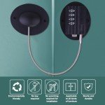 GmwyCzV Refrigerator Lock with Passwords, No Drilling Needed Safety Locks, Refrigerator Padlocks with Sticker, Child Drawer Locker, Cabinet Refrigerator (Black)