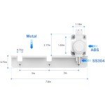 WELLOCKS Sliding Glass Door Lock Child Safety Lock for Sliding Door and Window Top or Bottom Rails for Backyards, Balconies, Apartments(White)