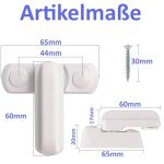 Akyandoo Window Lock Window Lock Window Lock Burglary Protection Child Lock Pack of 10 White