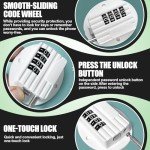 GmwyCzV Refrigerator Lock with Passwords, No Drilling Needed Safety Locks, Refrigerator Padlocks with Sticker, Child Drawer Locker, Cabinet Refrigerator (Black)