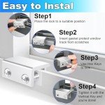 Sliding Window Locks (4 Pack), Window Locks for Up and Down Windows and Horizontal Windows,