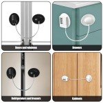 GmwyCzV Refrigerator Lock with Passwords, No Drilling Needed Safety Locks, Refrigerator Padlocks with Sticker, Child Drawer Locker, Cabinet Refrigerator (Black)