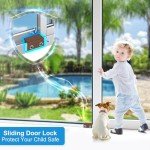 Sliding Window Locks,Window Locks for Horizontal Sliding Windows,Window Security Lock with Key,Adjustable Aluminum Easv to Install Window Stopper,Window Locks for Up and Down Windows (2 Sets Brown)
