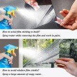 HONLONE Window Film Privacy One Way Clear 60X200cm One Way Privacy Film For Glass Windows Reflective Mirrored Window Privacy Film Static Cling Window Film Sun Blocker