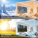 Beautysaid One Way Window Film Privacy, Heat-Reflective Mirror Film with UV Sun Blocker, Privacy Window Tint Film for Glass Doors Home Office with Tools（Silver, 44.5 x 400cm)