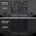 LEMON CLOUD Window Film, Privacy Film, Opaque from Outside, Static Self-Adhesive Sun Protection, Matted Decorative Film, Removable Glass Films, Anti-UV, Black, 44.5 x 200 cm with Tools