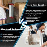 Ergonomic Stretch Film Dispenser - Reduces Operator Fatigue, Shrink wrap Handle for Warehousing, Logistics, Pallets, Commercial, and Home Use (20-in Dispenser for 20-in Stretch Film)