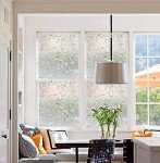 LEMON CLOUD Window Film Privacy, Frosted Opaque Glass Films, Non Adhesive Static Cling Heat Control, Tint Decorative Film, for Bathroom Living Room Rental House, Tulip (44.5 x 200 cm with Tool)