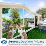 Beautysaid Window Film One Way Privacy Film, Mirror Reflective Window Security Tint See Out Not In, UV Sun Blocking Heat Insulation Clings, Self Adhesive Home Glass Door Covers(45x1000cm, Black)