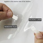 Clear Window film 2 Pack 60 X 300CM, Shackcom Safety Glass Film Self Adhesive Anti-shatter for Home, Office and Car