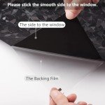 LEMON CLOUD Window Film, Privacy Film, Opaque from Outside, Static Self-Adhesive Sun Protection, Matted Decorative Film, Removable Glass Films, Anti-UV, Black, 44.5 x 200 cm with Tools