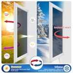 Beautysaid Window Film One Way Privacy Film, Mirror Reflective Window Security Tint See Out Not In, UV Sun Blocking Heat Insulation Clings, Self Adhesive Home Glass Door Covers(45x1000cm, Black)