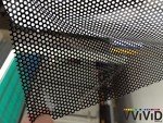 VViViD® One-Way Perforated Black Vinyl Privacy Window Film Adhesive Glass Wrap Roll (0.5ft x 48 inches)