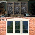 LEMON CLOUD Window Film, Privacy Film, Opaque from Outside, Static Self-Adhesive Sun Protection, Matted Decorative Film, Removable Glass Films, Anti-UV, Black, 44.5 x 200 cm with Tools