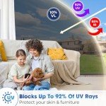 Beautysaid Window Film One Way Privacy Film, Mirror Reflective Window Security Tint See Out Not In, UV Sun Blocking Heat Insulation Clings, Self Adhesive Home Glass Door Covers(45x1000cm, Black)