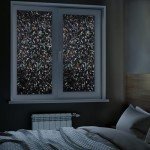 LEMON CLOUD Window Film, Privacy Film, Opaque from Outside, Static Self-Adhesive Sun Protection, Matted Decorative Film, Removable Glass Films, Anti-UV, Black, 44.5 x 200 cm with Tools