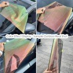 AuMoHall Green Red Chameleon Car Front Window Tint 58% VLT Car Window Tint Film Color Change Windshield Tint Film Car Sun Shade Tint Solar Protection Film, 29.52" x 118.11"