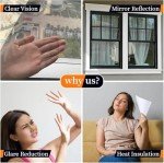 Niviy One Way Privacy Film, Window Tint for Home, Mirror Film Daytime Privacy Sun Blocking Anti UV Reflective Window Tint for Home and Office with 3 Tools, Silver, 23.6 Inch X 78.7 Inch
