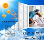 2MIL Transparent Safety Window Film UV Blocking Heat Insulation Window Tint Security Protection Sticker Self Adhesive Glass Film,Light Blue,17.5Inch x 6.5Feet