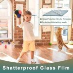 4 Mil Clear Security and Safety Window Film Shatterproof Anti Shatter Clear Film for Glass Windows Home and Office