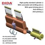 DIDA® 70mm Euro Cylinder Lock with 3 Keys