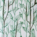 Decorative Privacy Window Film Green Rainbow Leaf Stained Glass Door Clings Static No Glue for Home and Office Anti UV Glare Window Sticker Tints,23.6 inches by 78.7 inches