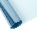 2MIL Transparent Safety Window Film UV Blocking Heat Insulation Window Tint Security Protection Sticker Self Adhesive Glass Film,Light Blue,17.5Inch x 6.5Feet